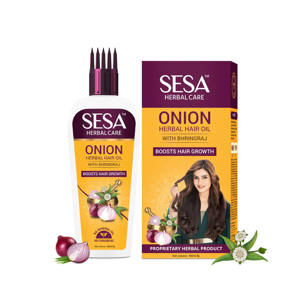 SESA Onion Herbal Hair Oil 100ml and (Free Anti Hairfall Herbal Shampoo 75ml)