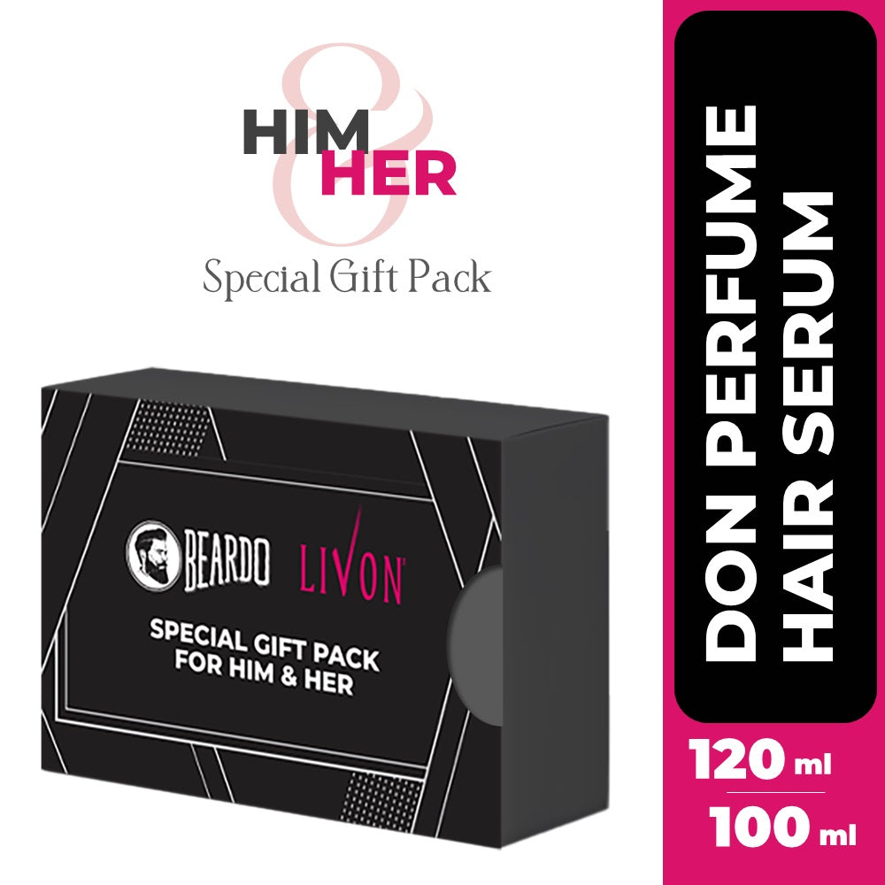 Beardo Special Gift Pack - Beardo Don Perfume Body Spray 150ml &amp; Livon Hair Serum 100ml