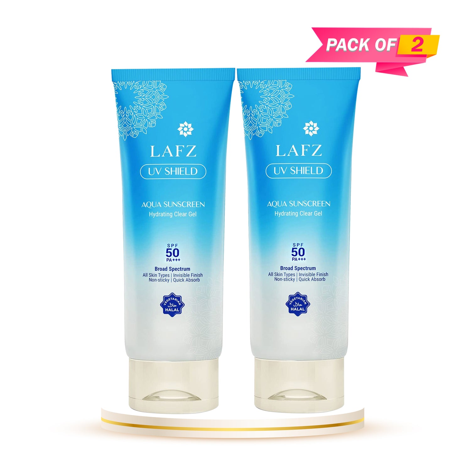 Lafz UV Shield Aqua Sunscreen - 50gm (Pack of 02)