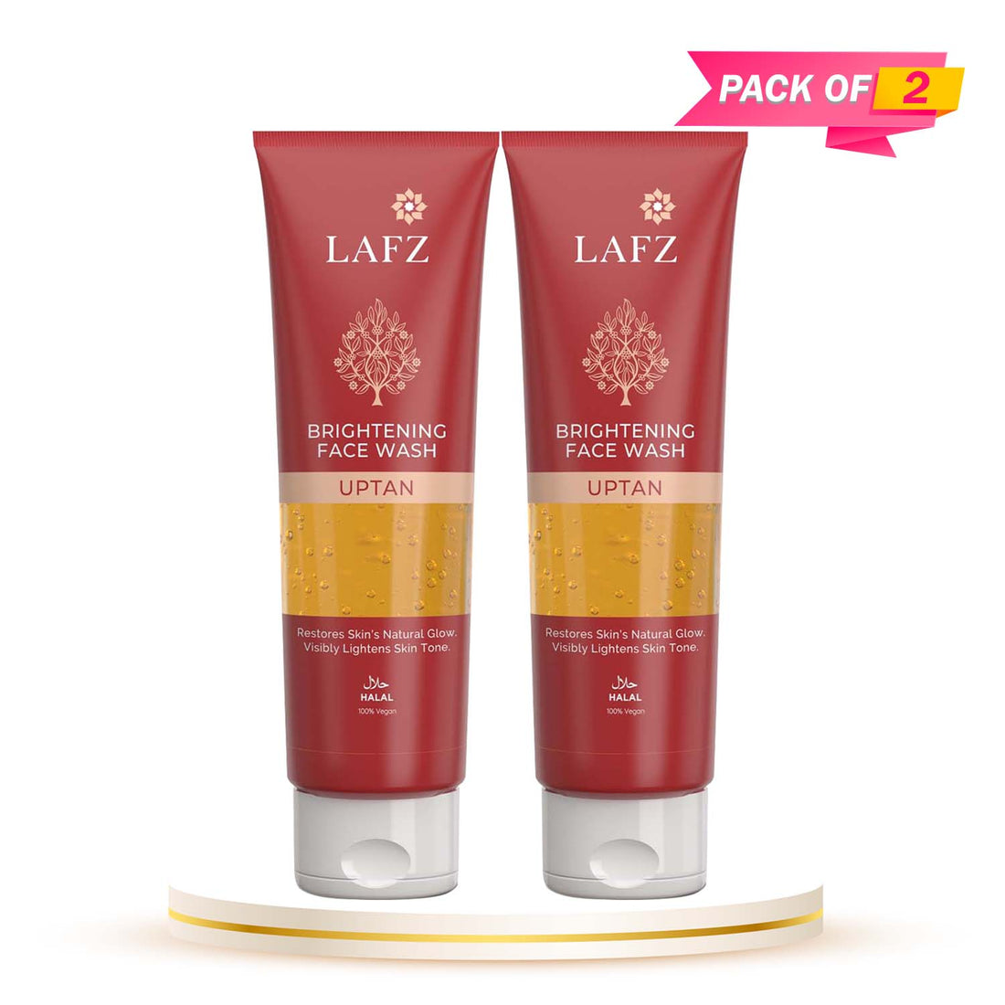 Lafz Uptan Brightening Face Wash (75ml) - Tube (Pack of 2)