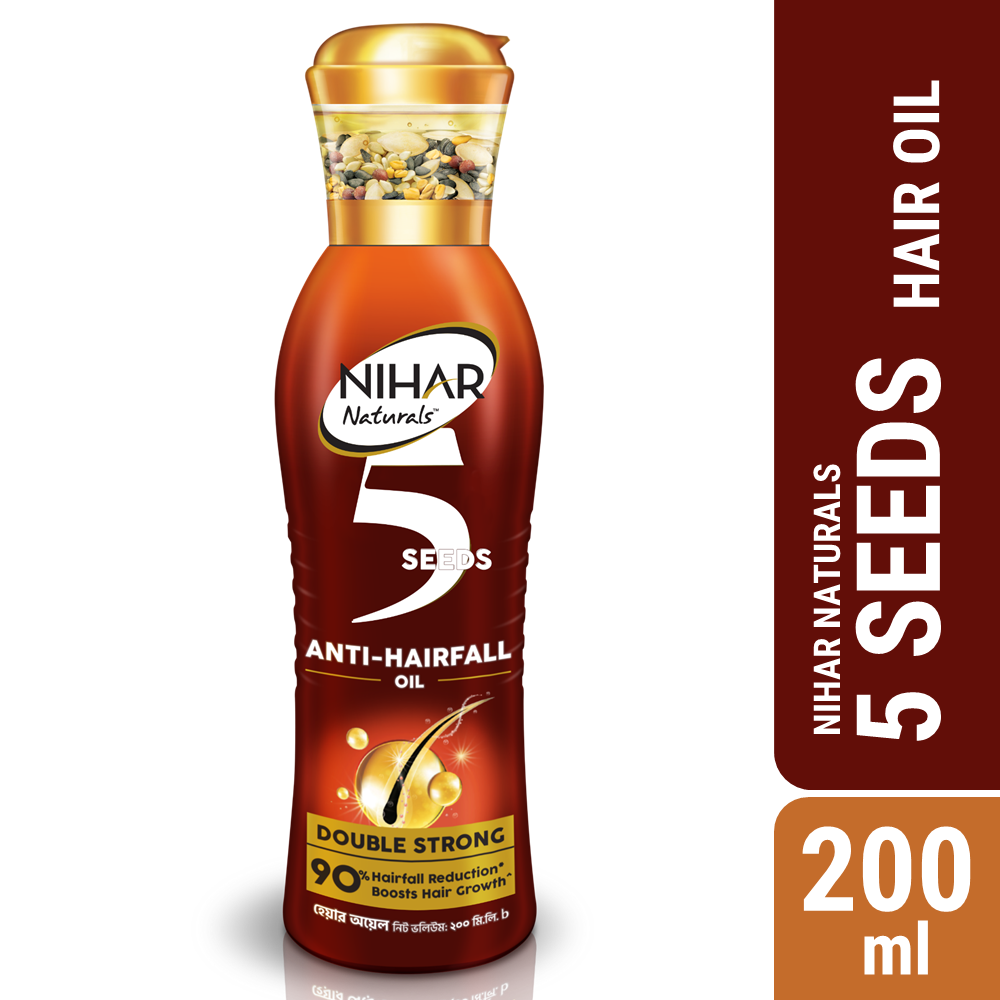 Nihar 5 Seeds Anti-Hairfall Double Strong Oil (200ml)