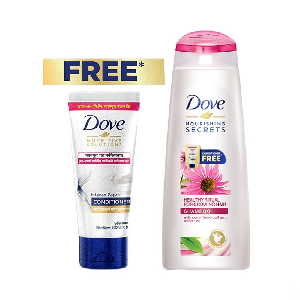Dove Shampoo Healthy Grow 340ml (Free Dove Intense Repair Conditioner 50ml)