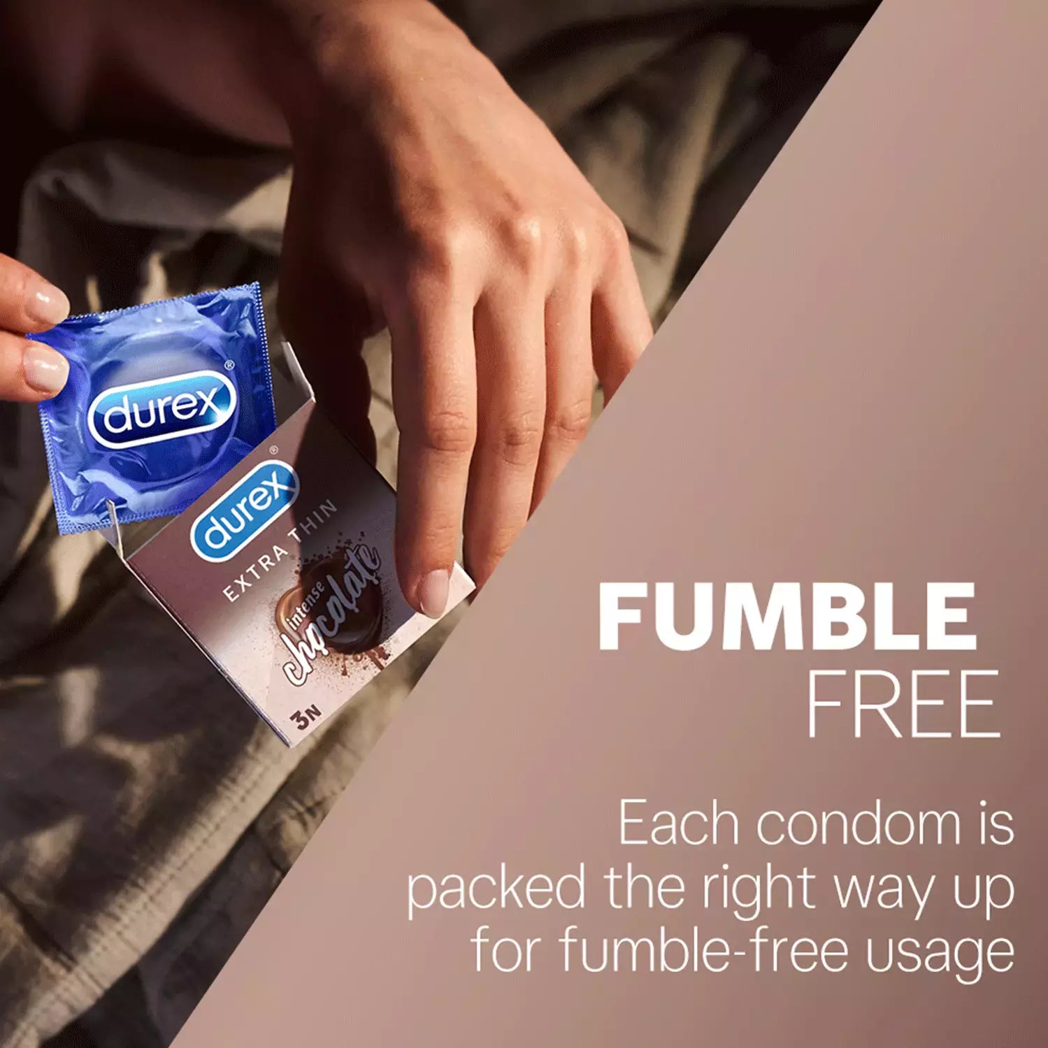 Durex Extra Thin Intense Chocolate Flavoured Condoms - 3pcs