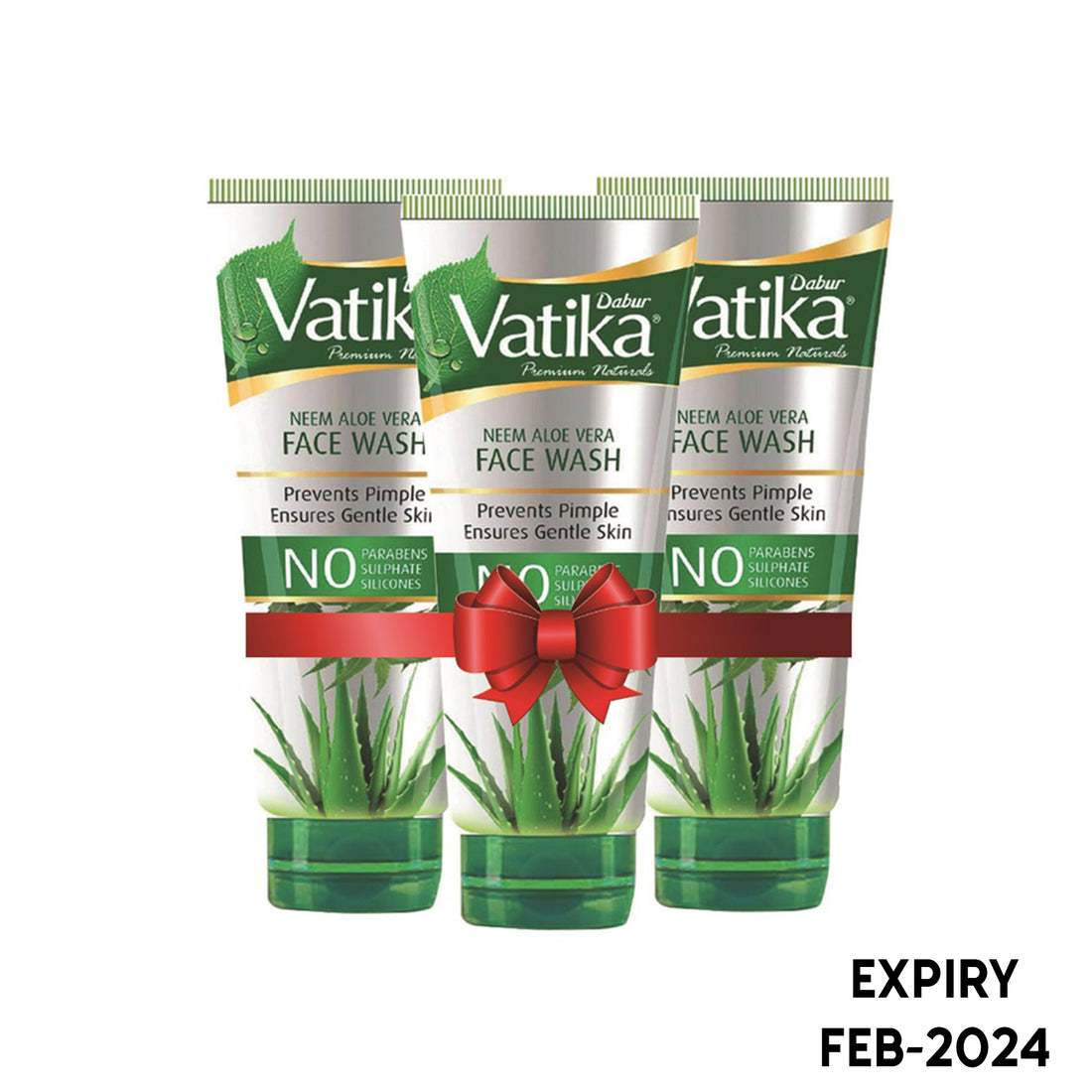 Dabur Vatika Neem Aloe Vera Face Wash - 50ml (Pack of 3)