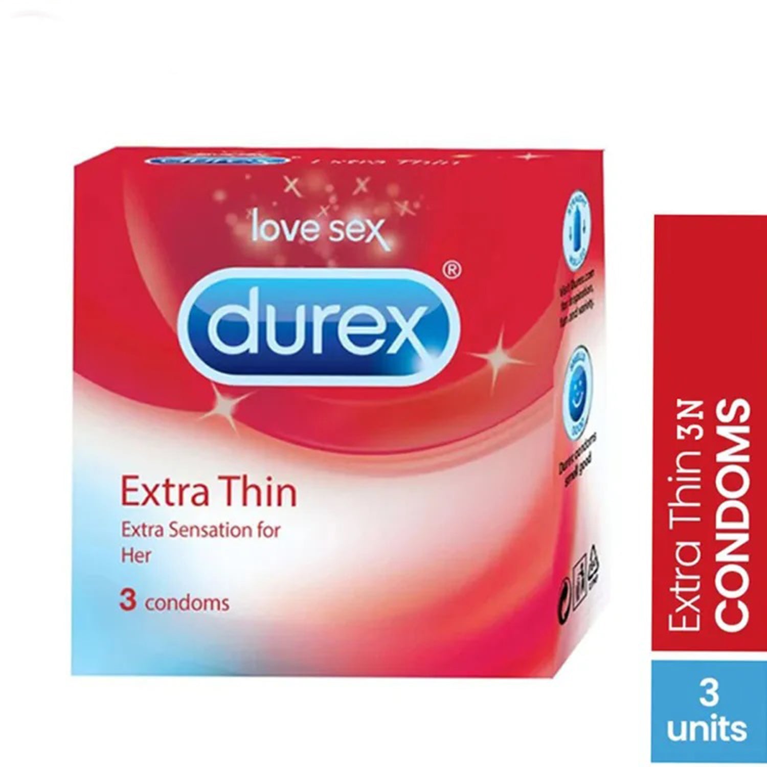 Durex Extra Thin Condoms - 3pcs