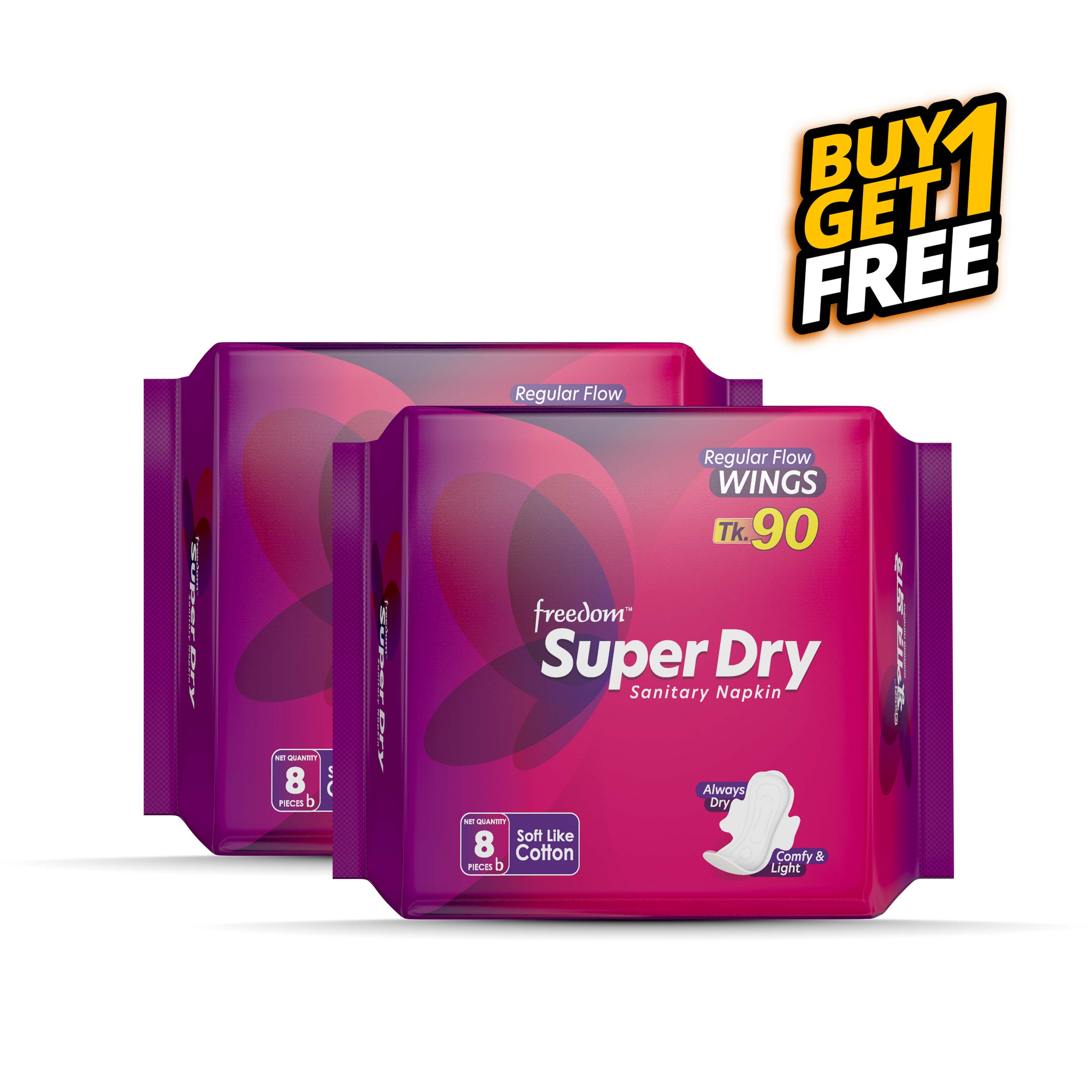 Freedom Super Dry 8 Pads (Buy 1 Get 1 Free)
