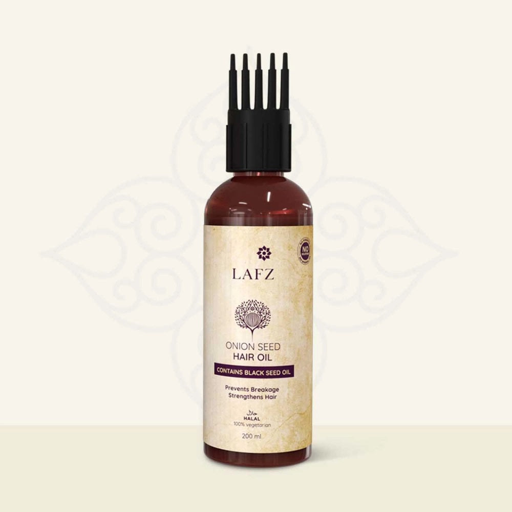 Lafz Hair Oil (BUY Lafz Essential Onion &amp; Black Seed Hair Oil 200ml and GET Lafz 10 in 1 Advanced Essential Oil 100ml FREE)