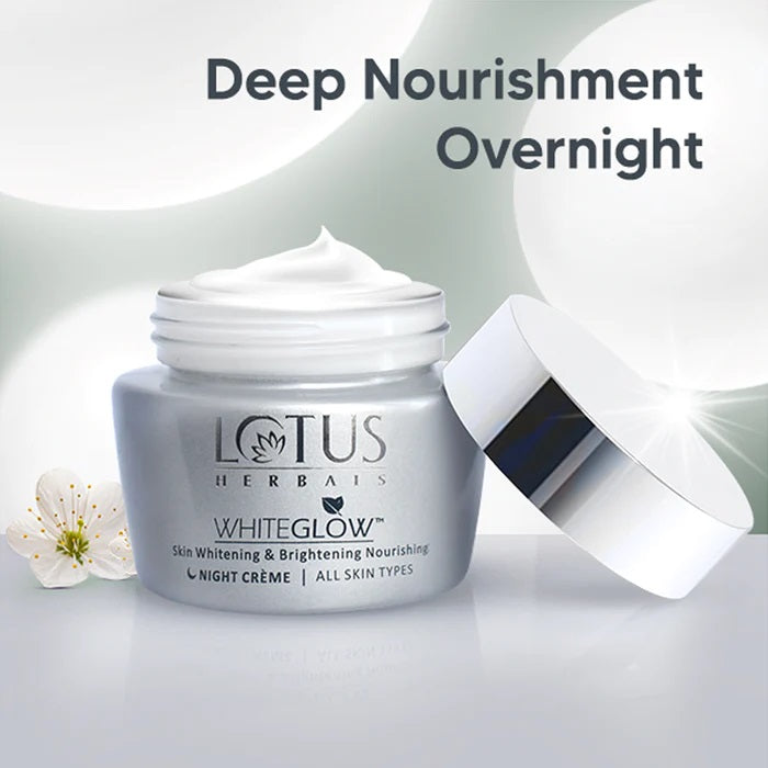 Lotus Herbals Whiteglow Skin Whitening and Brightening Night Cream (60gm)