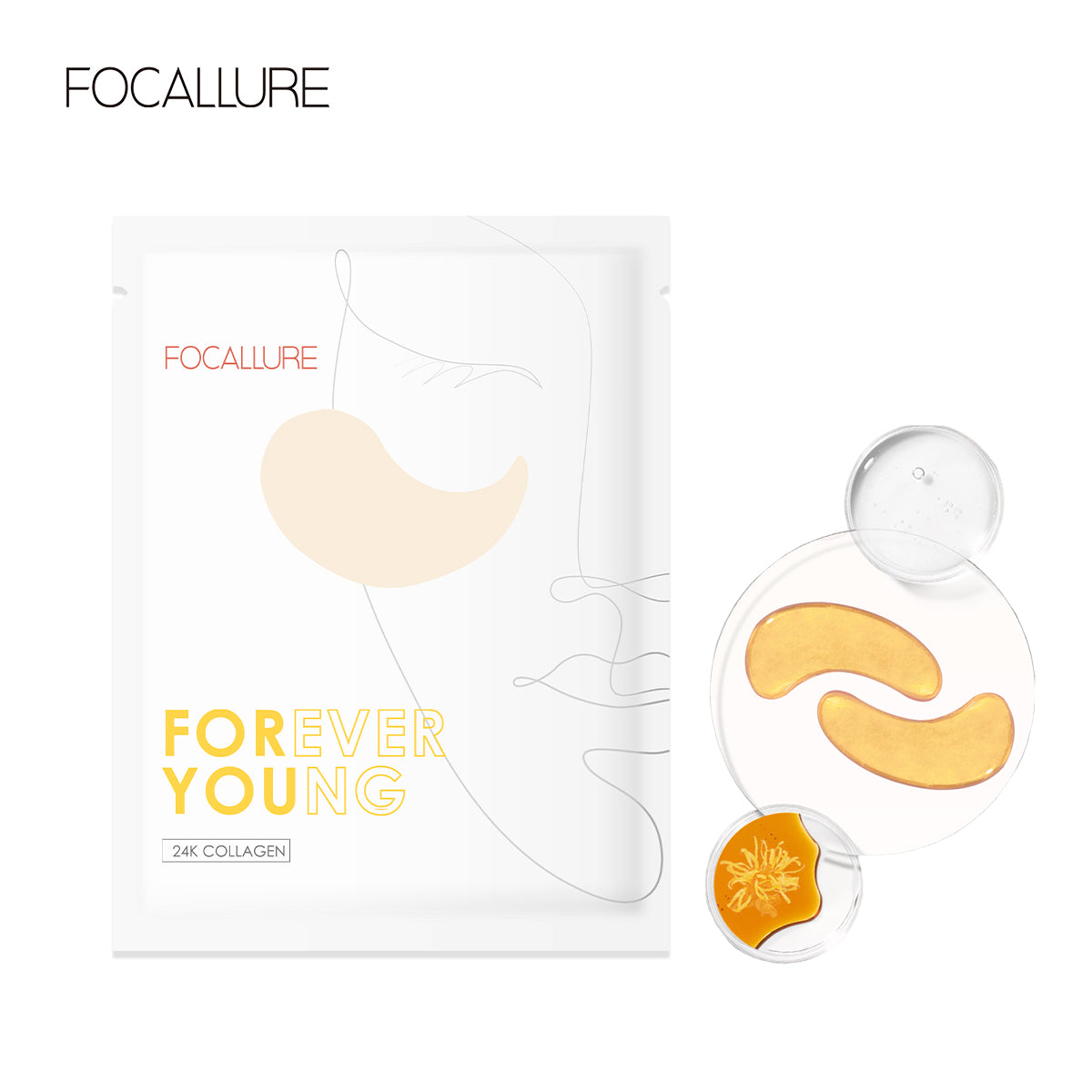 FA SC01 - Focallure Collagen Crystal 24K Gold Pure Luxury Eye Mask - (7.5gm)