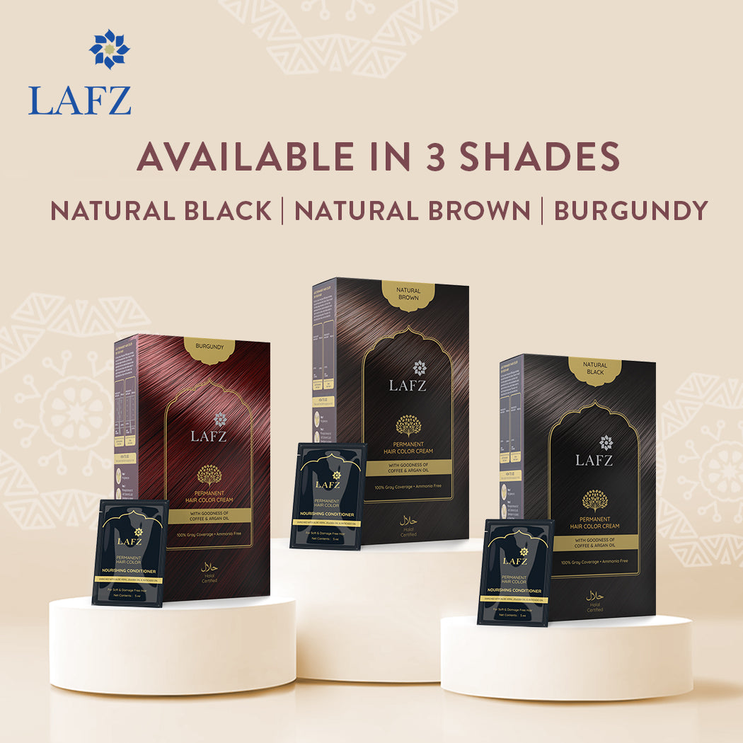 Lafz Permanent Hair Color Cream - Natural Black