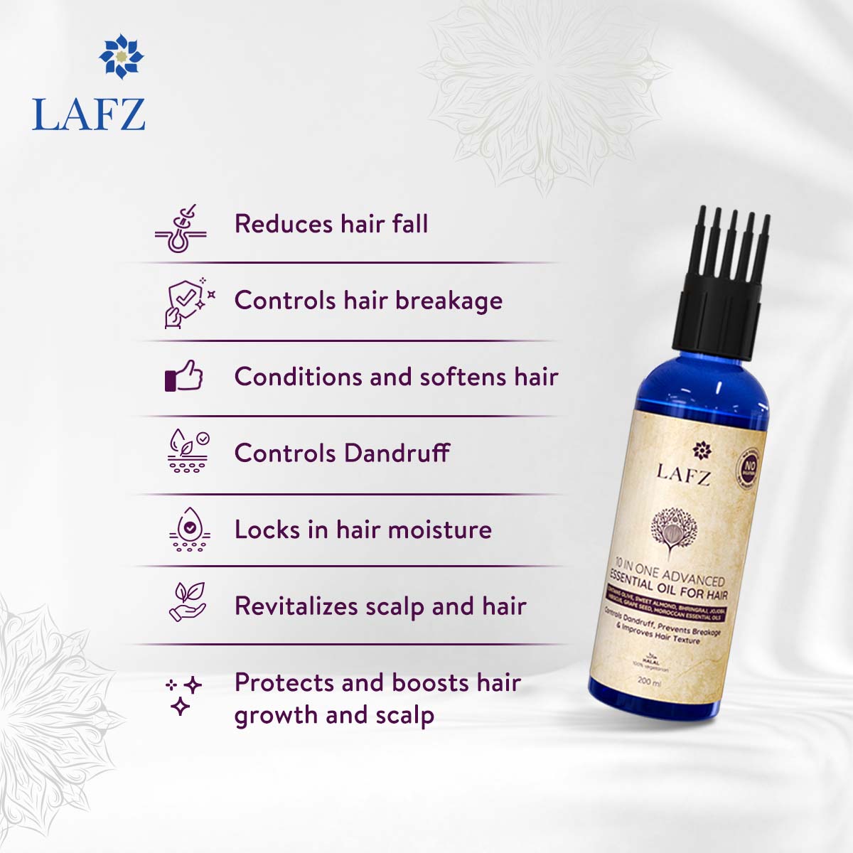 Lafz 10 in 1 Advanced Essential Oil - for Hair
