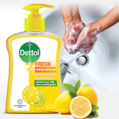 Dettol Fresh pH-Balanced Liquid Handwash Pump (200ml)