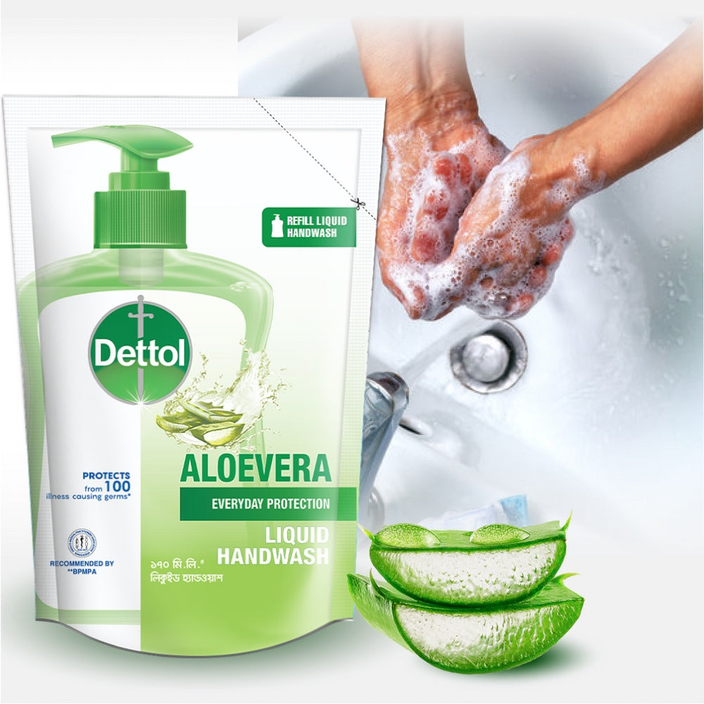 Dettol Aloe Vera Liquid Handwash Refill (170ml)