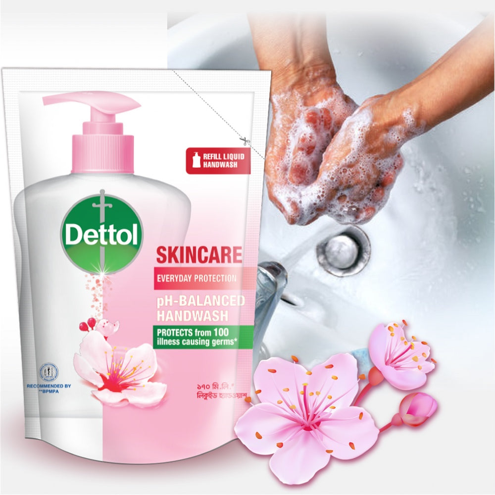Dettol Skincare pH-Balanced Liquid Handwash Refill (170ml)