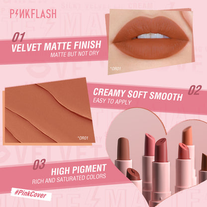 L05 - PINKFLASH Silky Velvet Matte Lipstick