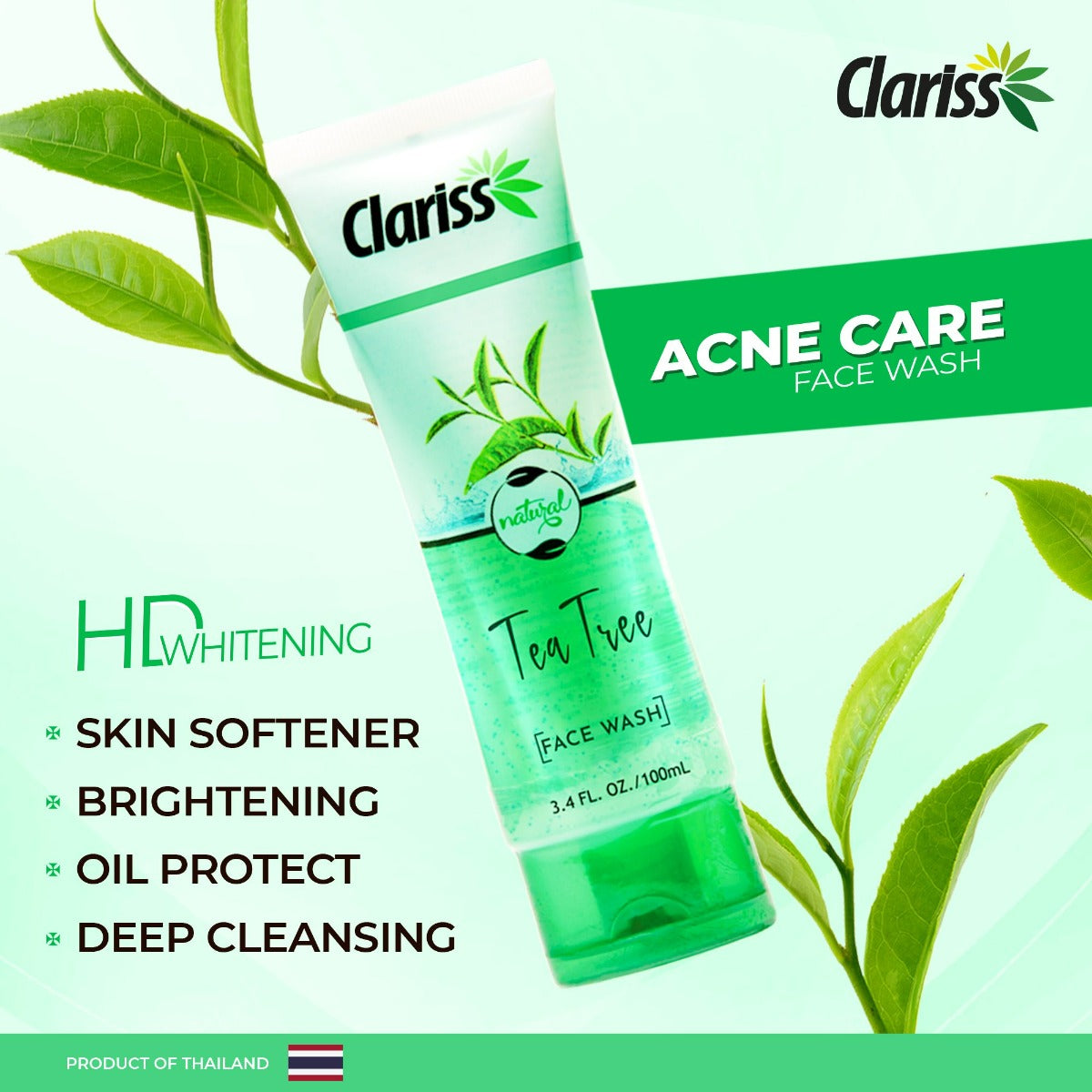 Clariss Tea Tree Acne Care Face Wash (100ml)