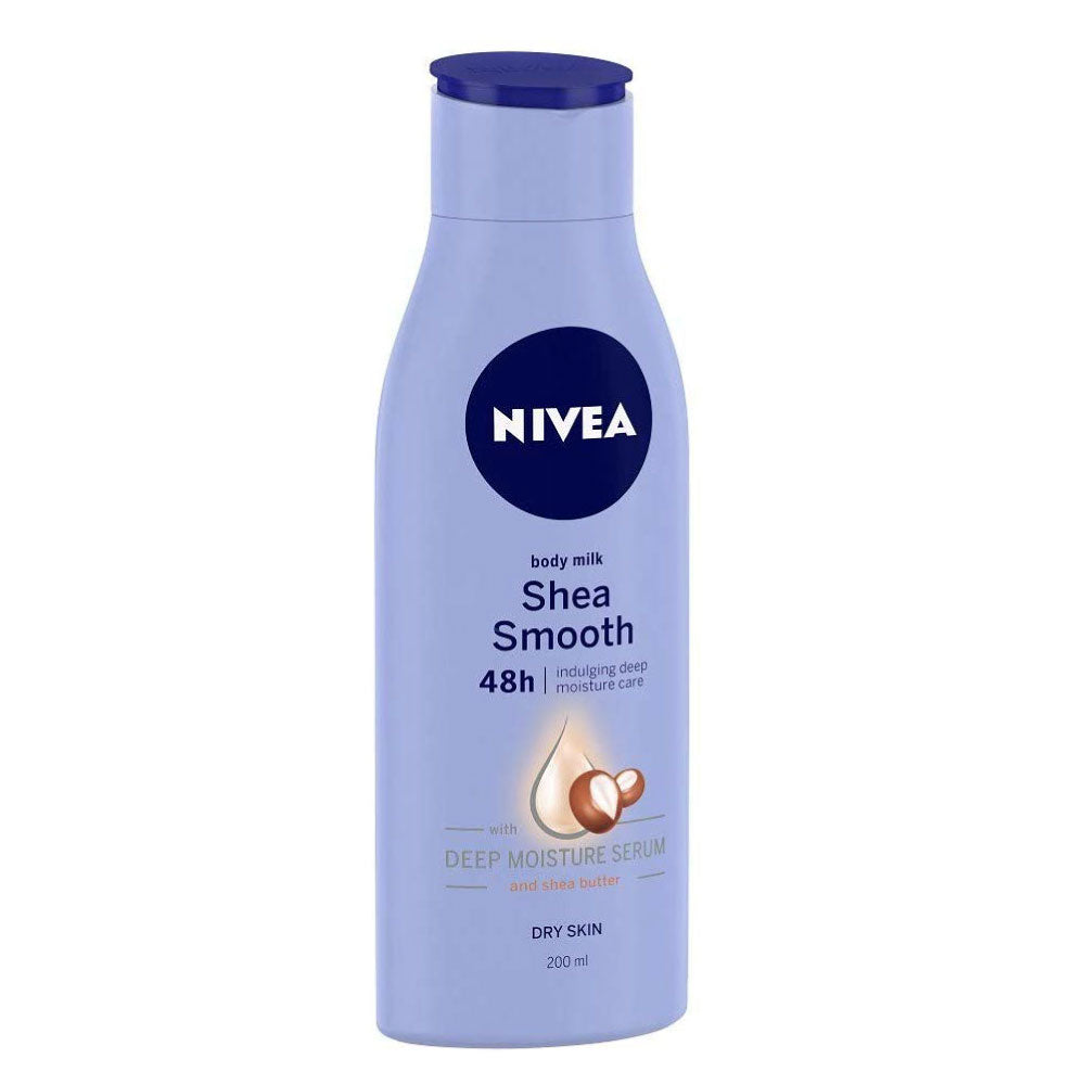 Nivea Body Milk Shea Smooth Body Lotion for Dry Skin (200ml)