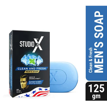 Studio X Clean and Fresh Soap for Men Combo Pack (125gm x 3)