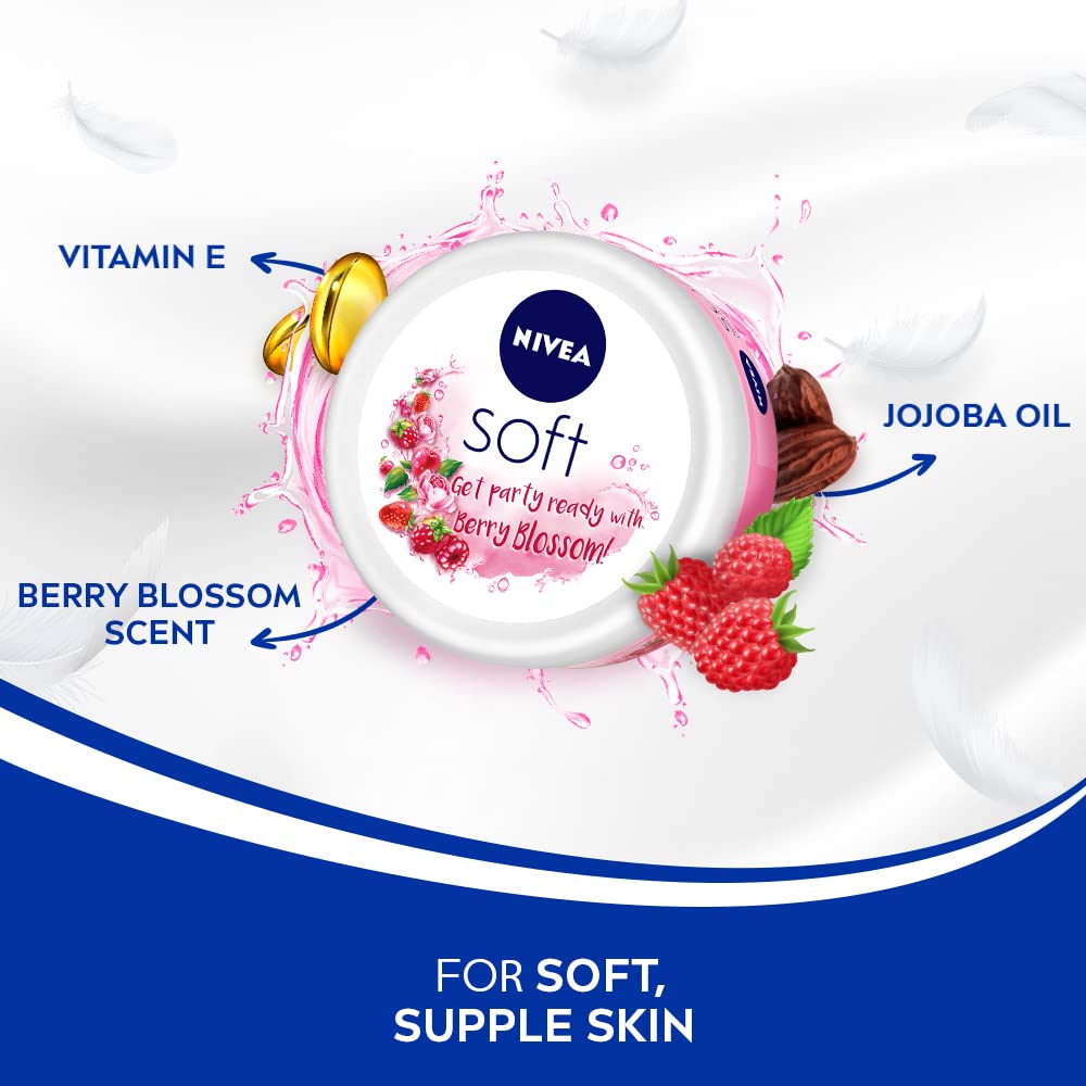 Nivea Soft Skin Moisturizing Cream Berry Blossom