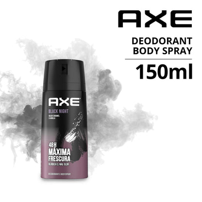 Axe Deodorant Body Spray Black Night Black Caramel &amp; Vanilla 150ml