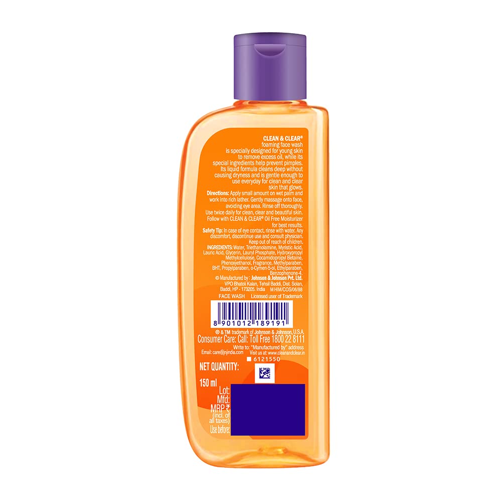 Clean &amp; Clear Foaming Face Wash (150ml)