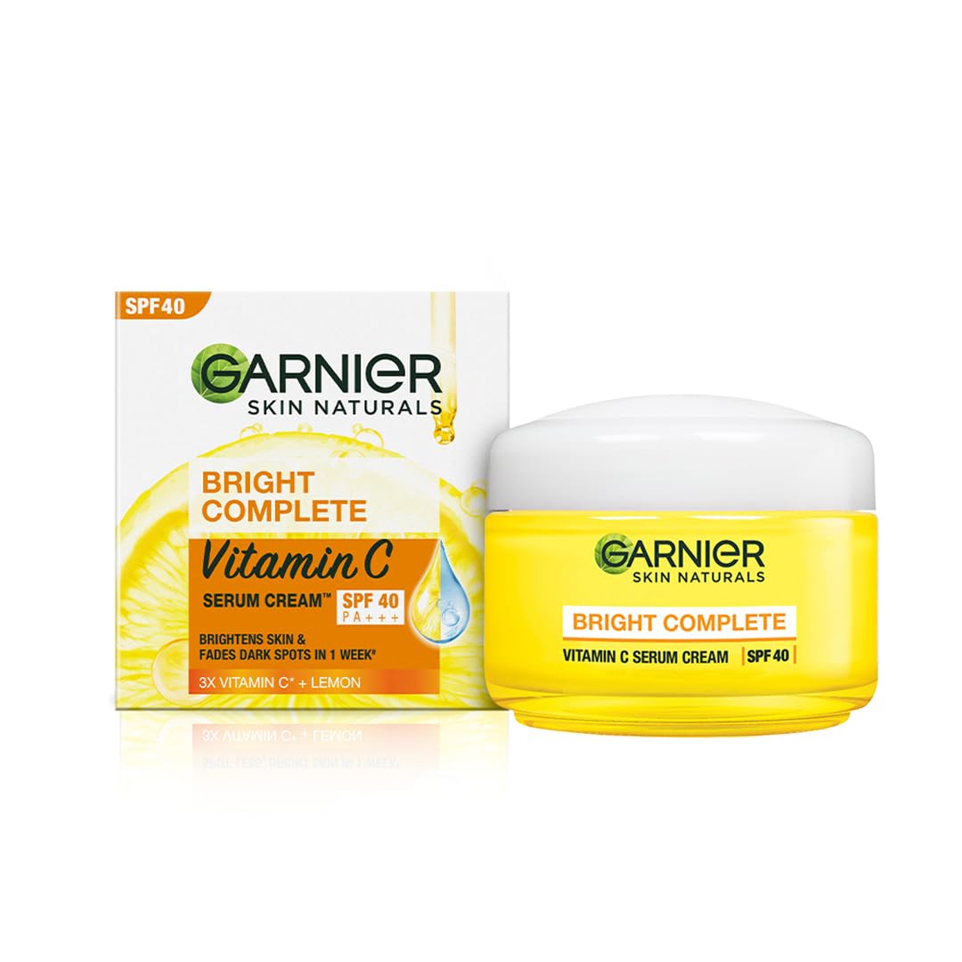 Garnier Bright Complete Vitamin C Serum Cream with SPF 40/PA +++ (45gm)