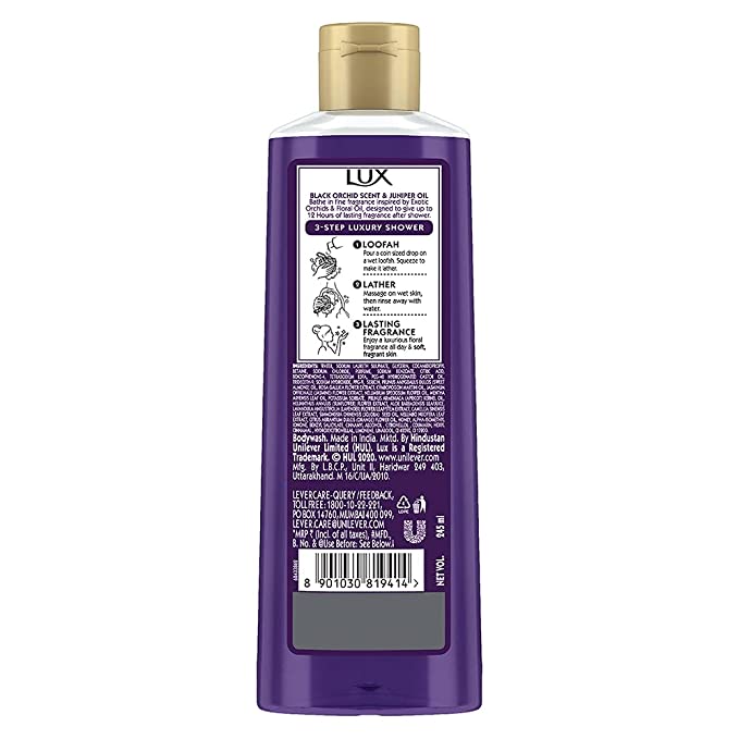 Lux Black Orchid Scent and Juniper Oil Body Wash (245ml)