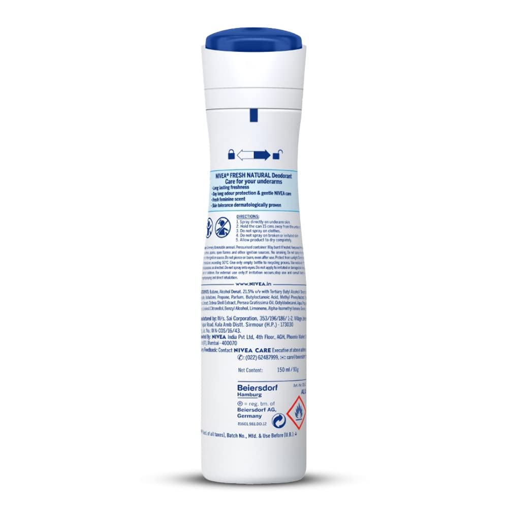 Nivea Body Spray Fresh Natural (150ml)