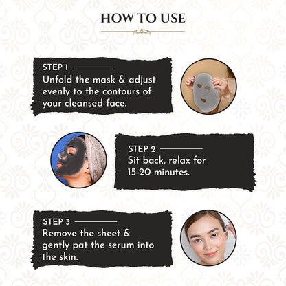 Khadi Essentials Charcoal Sheet Mask for Detan and Detox (25ml)