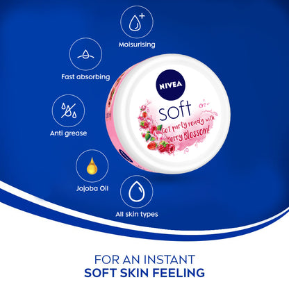 Nivea Soft Skin Moisturizing Cream Berry Blossom