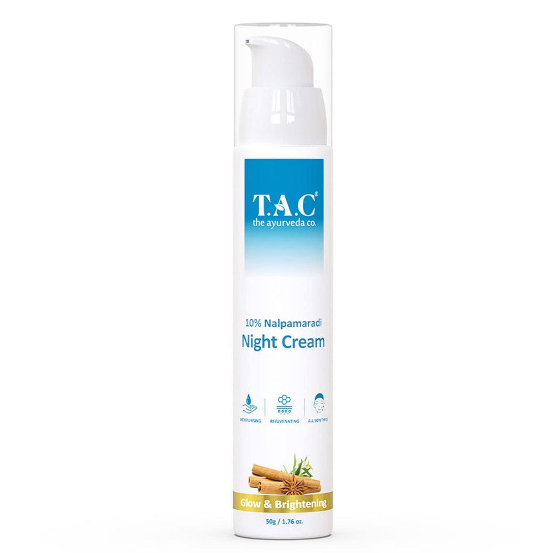 TAC - The Ayurveda Co. 10% Nalpamaradi Night Cream for Glow and Brightening (50gm)