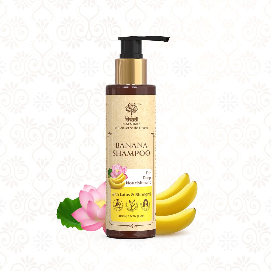 Khadi Essentials Banana Shampoo for Deep Nourishment (200ml)