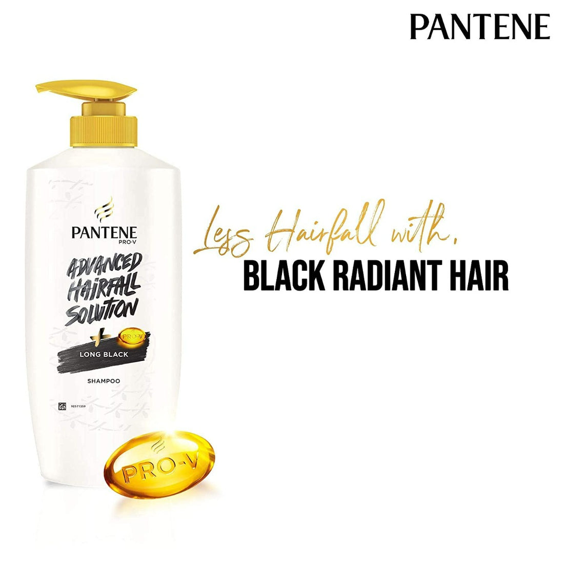 Pantene Advanced Hair Fall Solution Long Black Shampoo for Women (650ml)