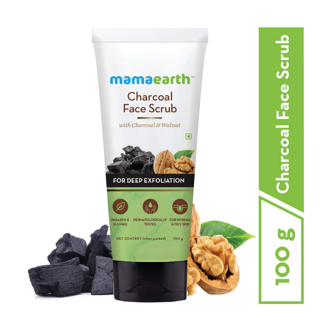 Mamaearth Charcoal Face Scrub (100gm)