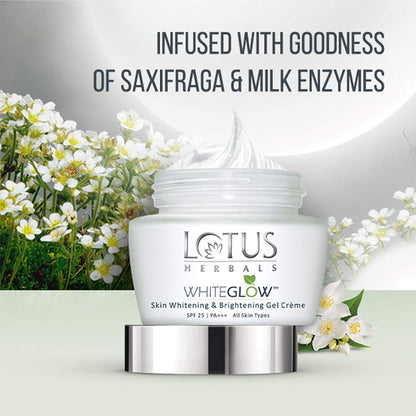 Lotus Herbals Whiteglow Skin Whitening and Brigntening Gel Creme Spf-25 Pa+++
