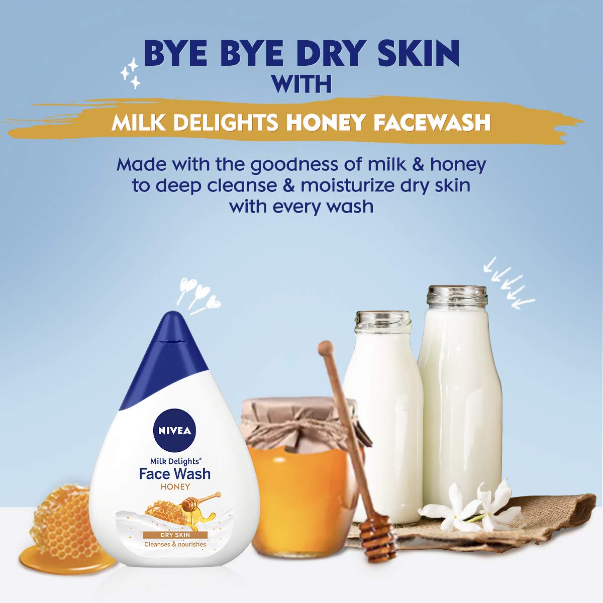 Nivea Milk Delights Face Wash Honey (100ml)