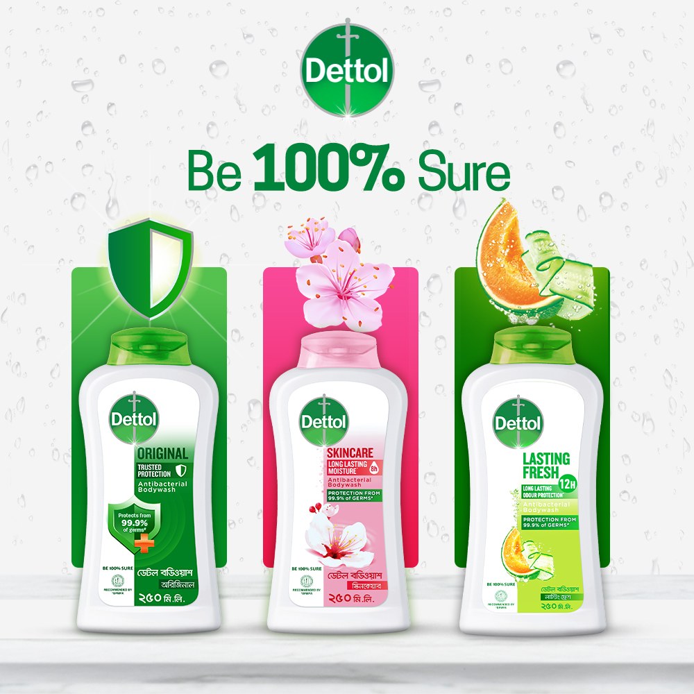 Dettol Original Body Wash (Chorki Subscription Free) Shower Gel Trusted Protection (250ml)