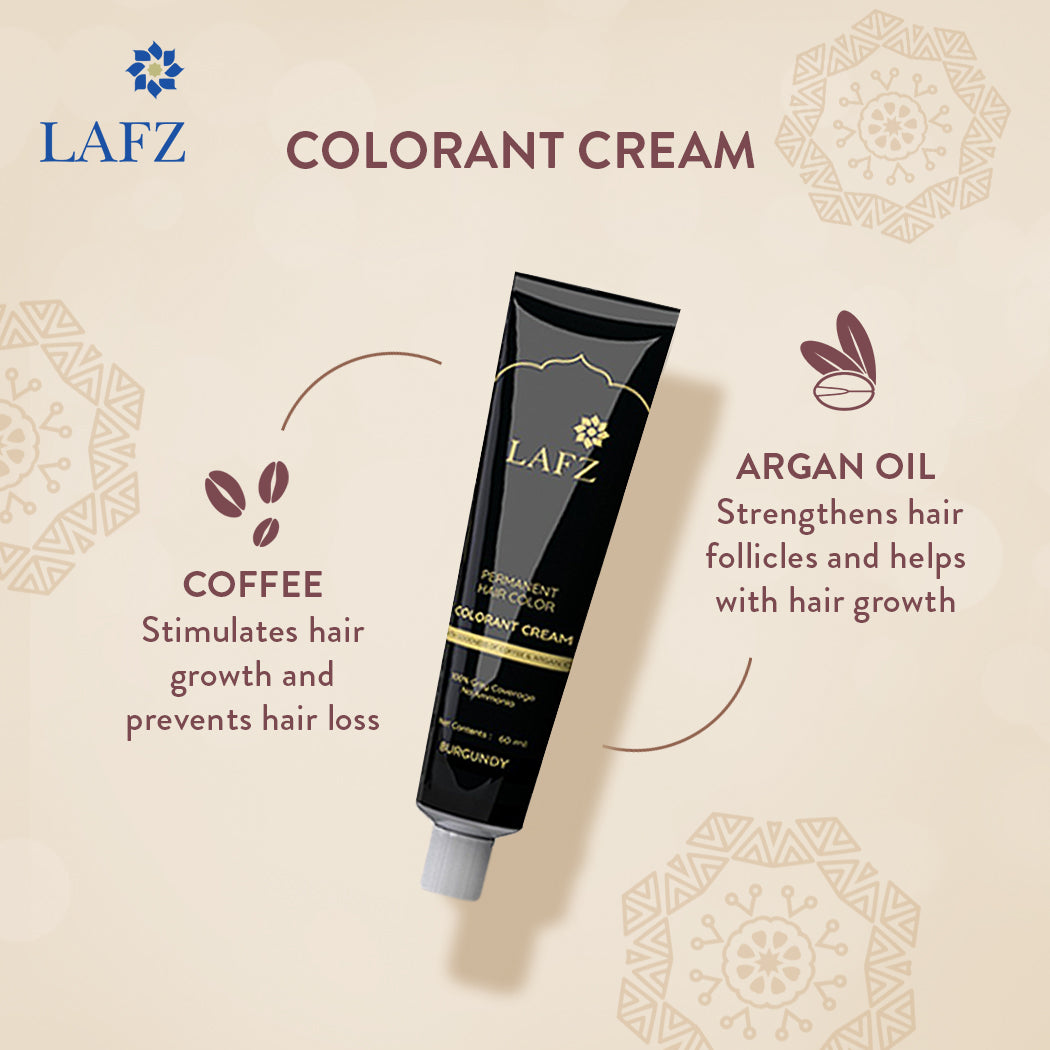 Lafz Permanent Hair Color Cream - Burgundy