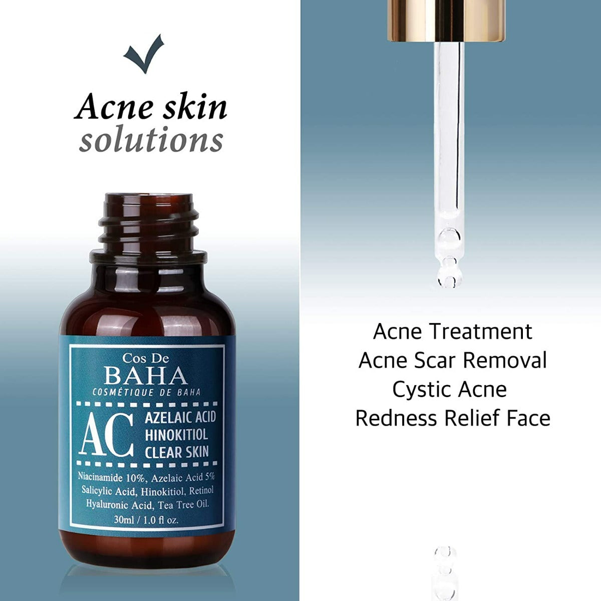 Cos De Baha Acne Clearing Acne Treatment AC Serum (30ml)