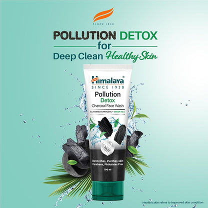 Himalaya Pollution Detox Charcoal Face Wash (100ml)