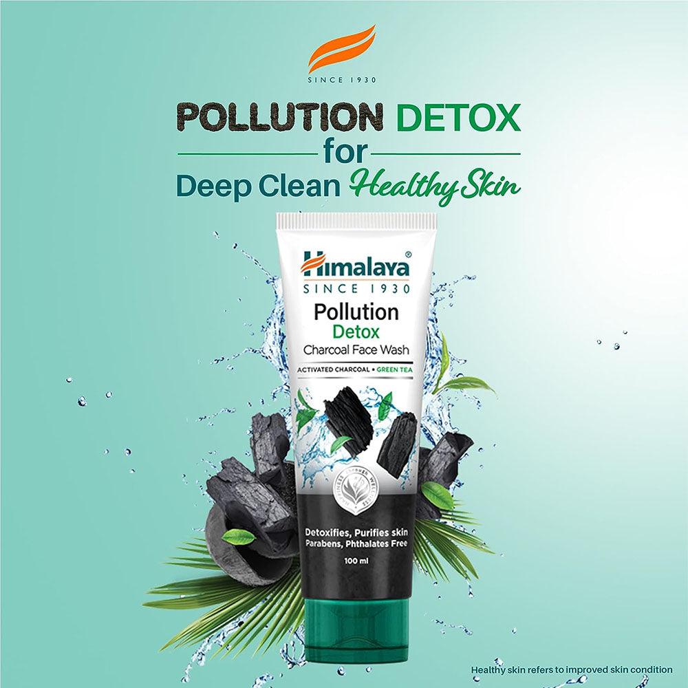 Himalaya Pollution Detox Charcoal Face Wash (100ml)