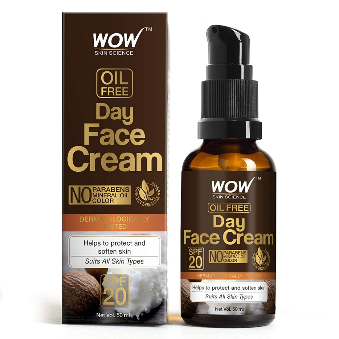 Wow Skin Science Day Face Cream SPF-20 with Rosehip Oil and Shea Butter (50ml)