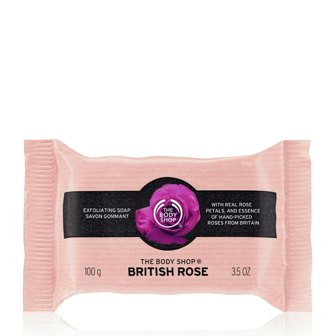 The Body Shop British Rose Exfoliating Soap Bar (100g)