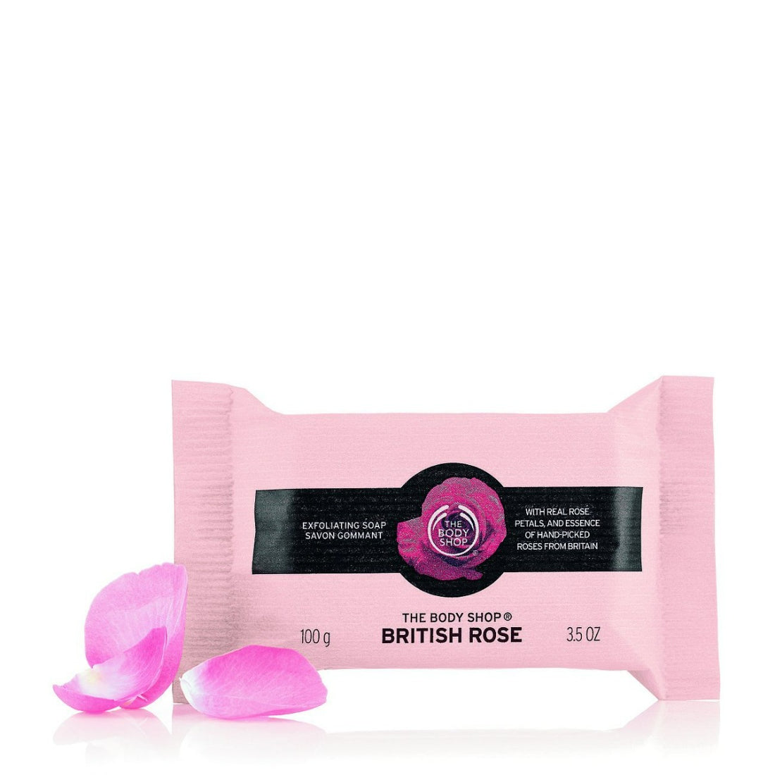 The Body Shop British Rose Exfoliating Soap Bar (100g)