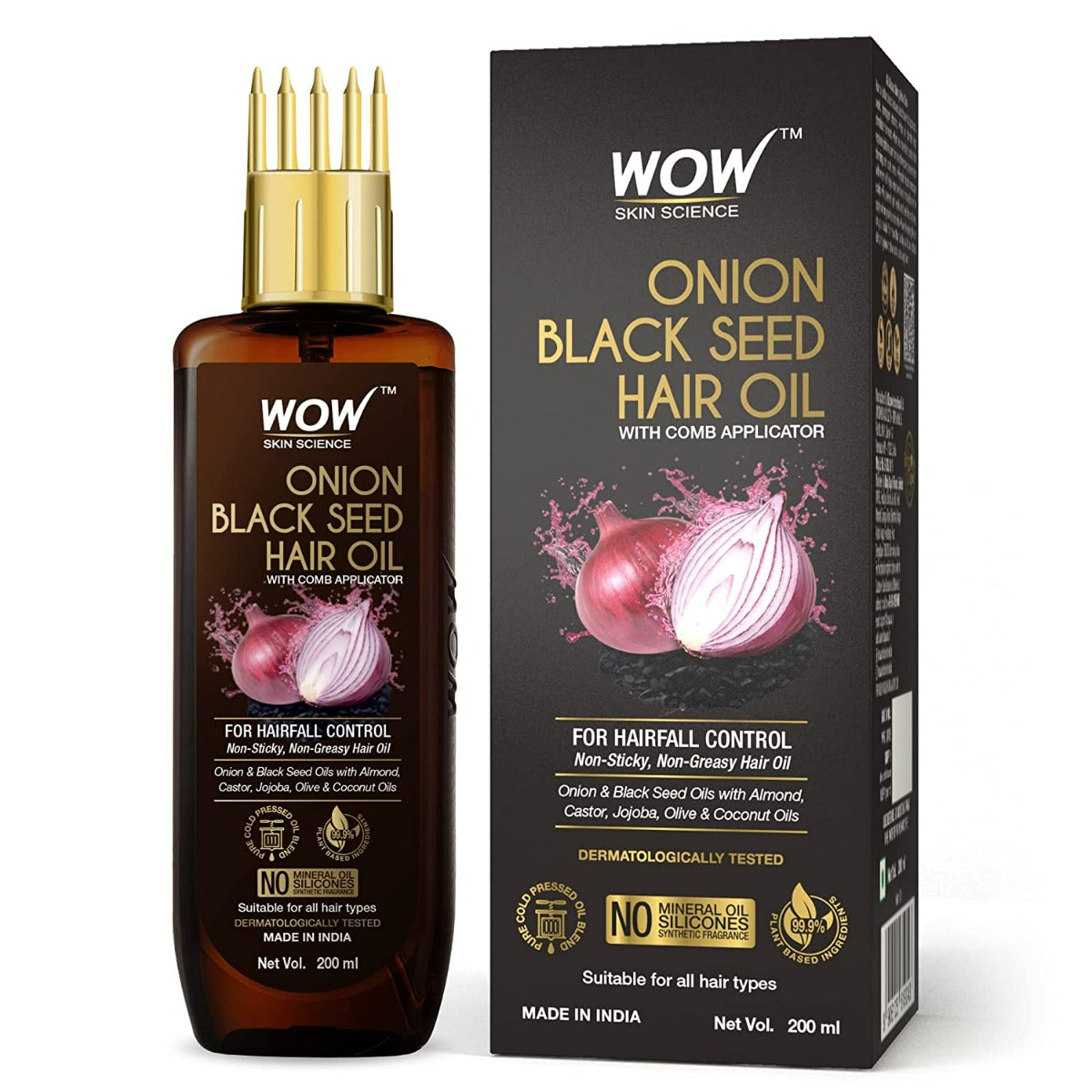 Wow Skin Science Onion Black Seed Hair Oil With Comb – OHSOGO