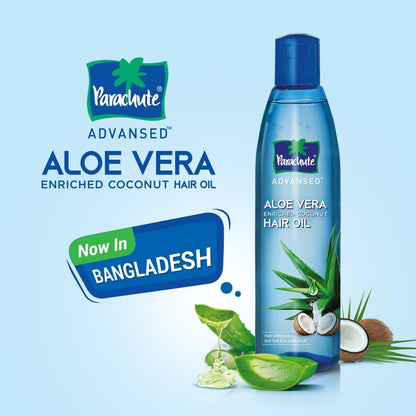 Parachute Hair Oil Advansed Aloe Vera Enriched Coconut 250ml Double Pack (FREE Parachute Naturale Shampoo Damage Repair 80ml)