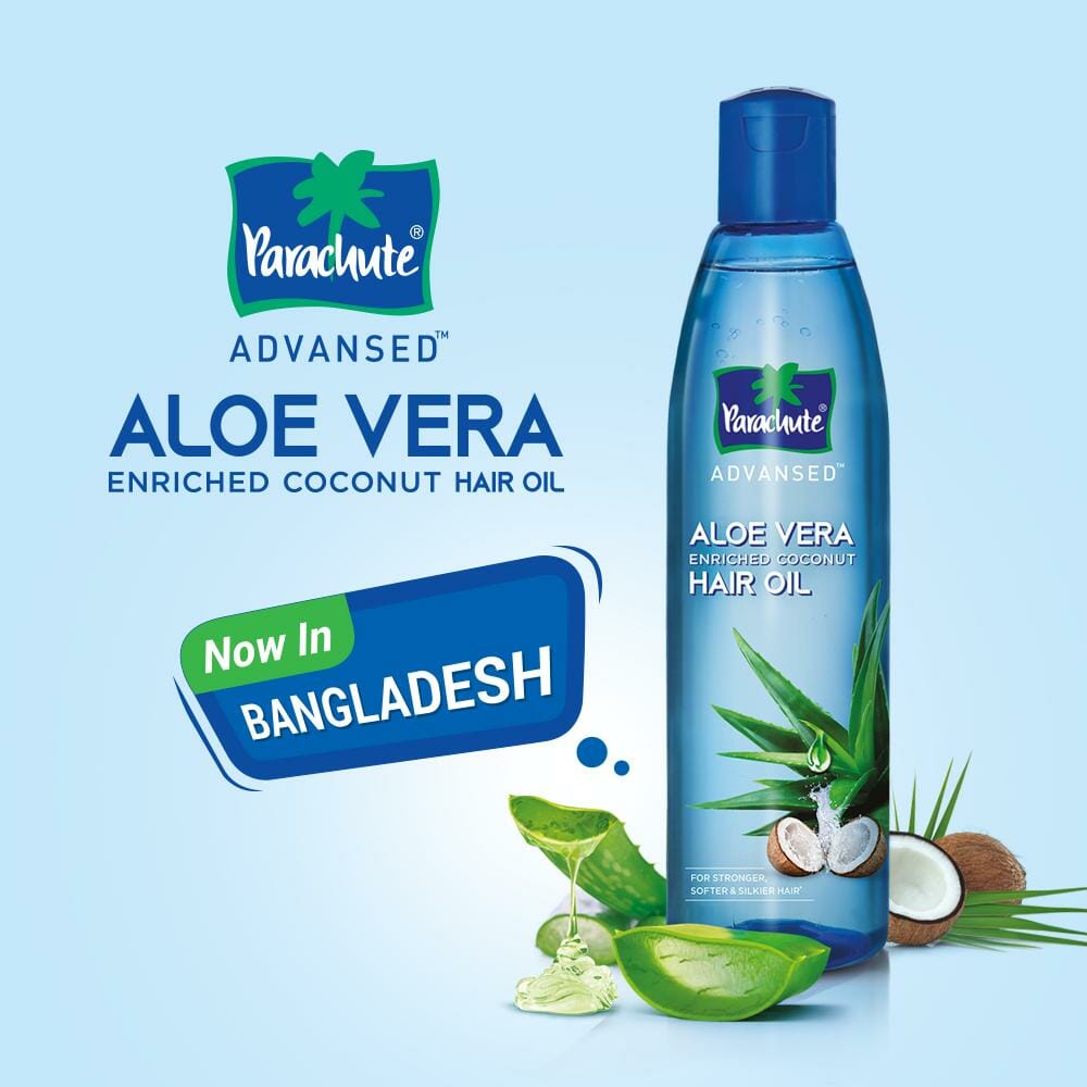 Parachute Hair Oil Advansed Aloe Vera Enriched Coconut 250ml + Parachute Naturale Shampoo Damage Repair 170ml (Free SkinPure Aloe Vera Gel 50g)