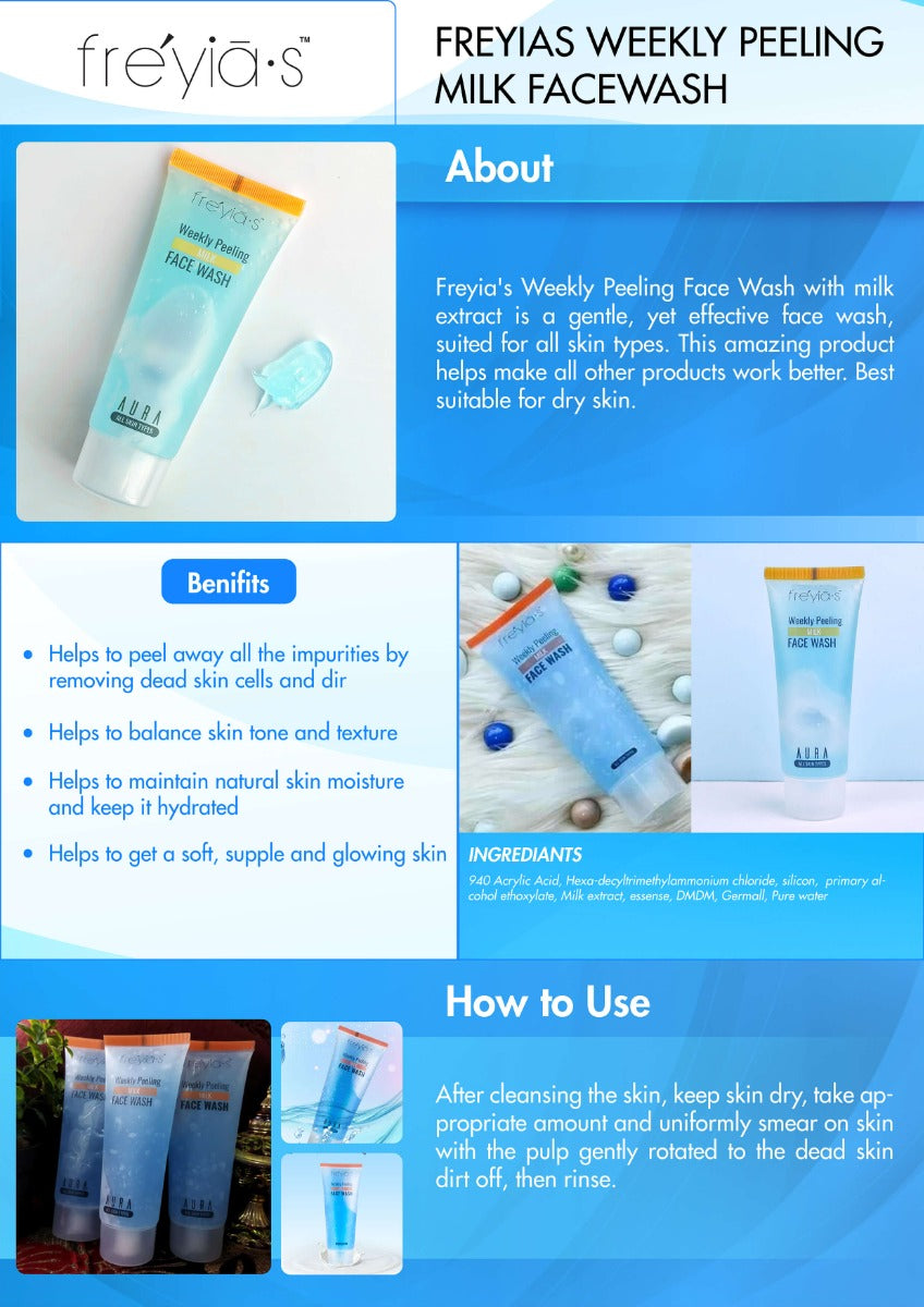 Freyias Weekly Peeling Face Wash (100ml) - Milk
