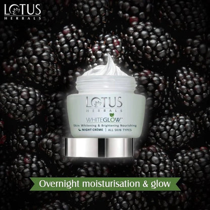 Lotus Herbals Whiteglow Skin Whitening and Brightening Night Cream (60gm)