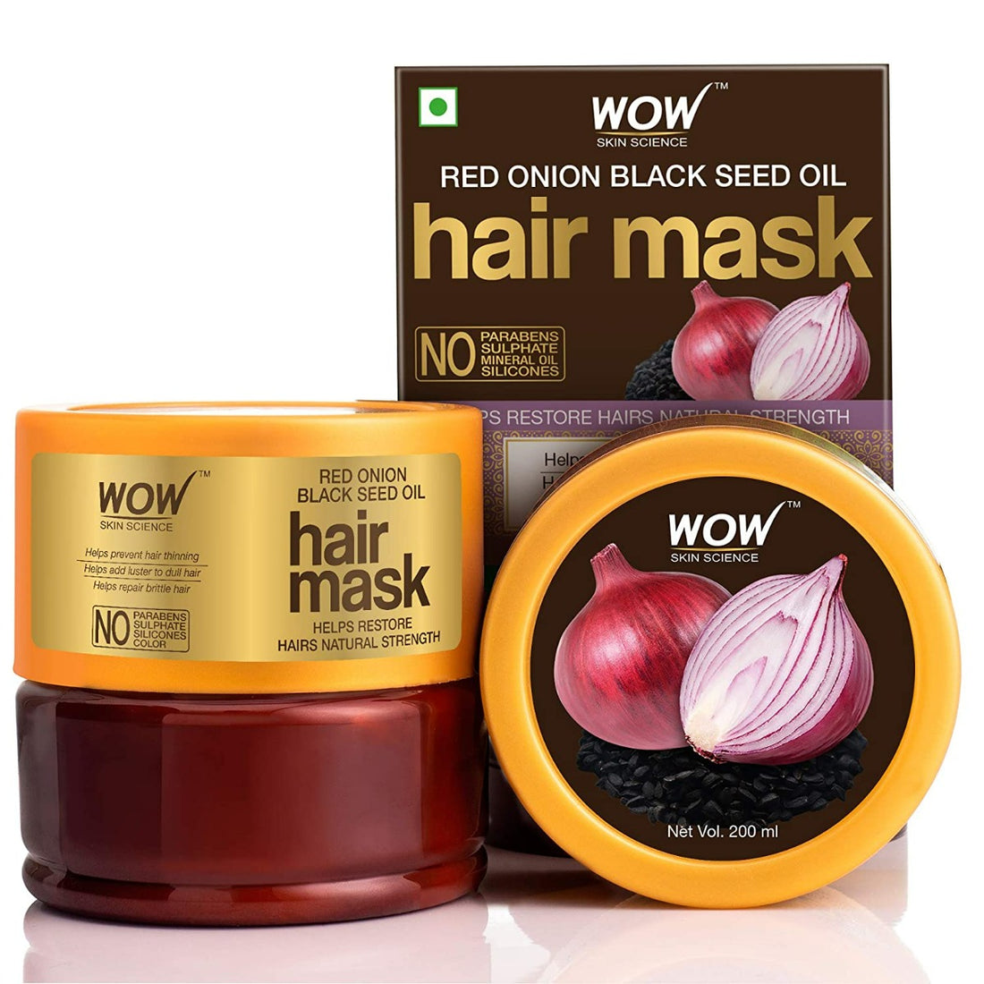 Wow Skin Science Onion Red Seed Oil Hair Mask (200ml)
